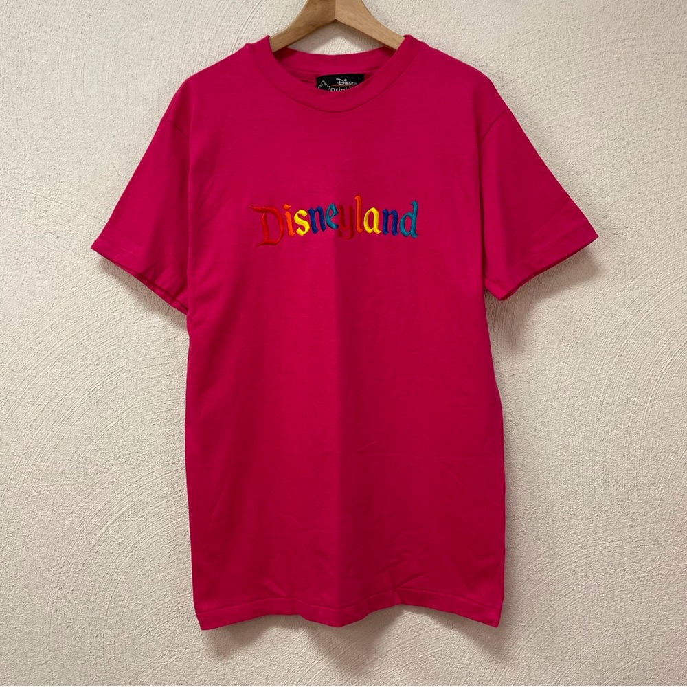 Vintage Disney Originals Embroidered Hot Pink Disney T-Shirt Adult Size S/M